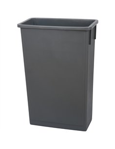 Commercial Open Top Waste Bin 90L Grey Polypropylene 510 x 288 x 758mm | Stalwart DA-XDL90AGREY