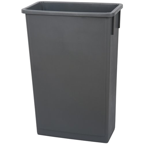 Commercial Open Top Waste Bin 90L Grey Polypropylene 510 x 288 x 758mm | Stalwart DA-XDL90AGREY