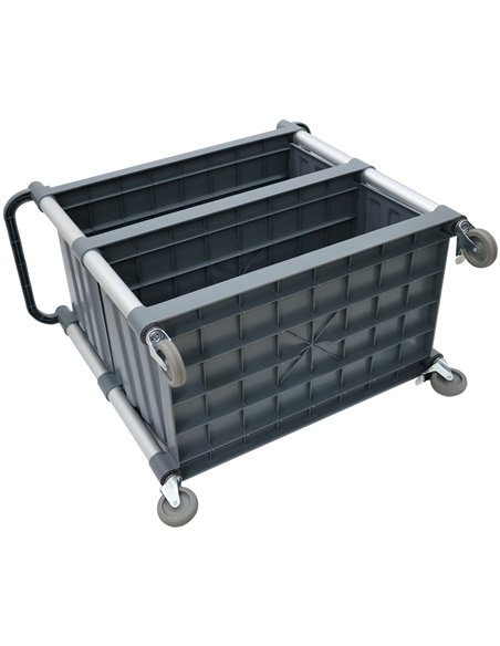 Commercial 3 Tier Utility Cart with 3 Side Panels Large Grey 1010 x 500 x 980mm | Stalwart DA-HZMCC506