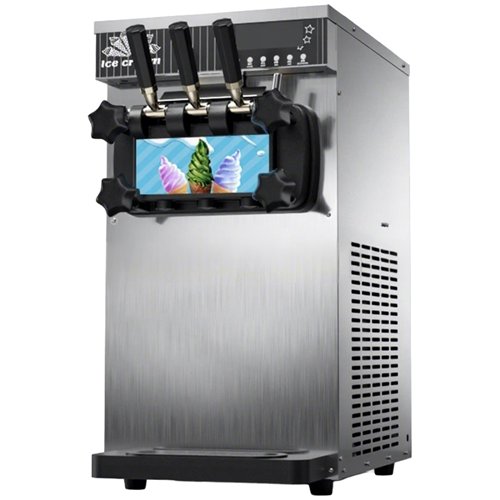 Commercial Countertop Soft Serve Ice Cream Machine 18-20L/H 1300W R290 Twin Flavour | Stalwart DA-ZBBQL128