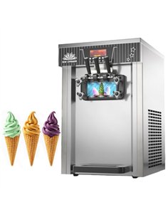 Commercial Upright Soft Serve Ice Cream Machine 18-20L/H 1300W R290 Twin Flavour | Stalwart DA-ZBBQL168