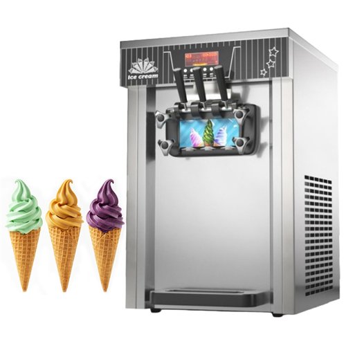 Commercial Upright Soft Serve Ice Cream Machine 18-20L/H 1300W R290 Twin Flavour | Stalwart DA-ZBBQL168