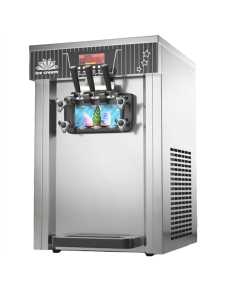 Commercial Upright Soft Serve Ice Cream Machine 18-20L/H 1300W R290 Twin Flavour | Stalwart DA-ZBBQL168