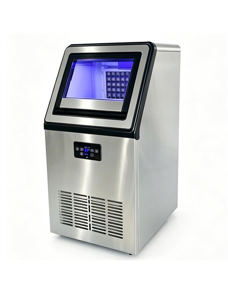 Commercial Freestanding Cube Ice Maker 40kg/24h with 12kg Storage Bin | Stalwart DA-YA380A90F