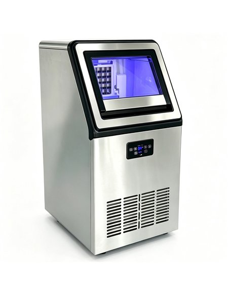 Commercial Freestanding Cube Ice Maker 45kg/24h with 12kg Storage Bin | Stalwart DA-YA380A100F