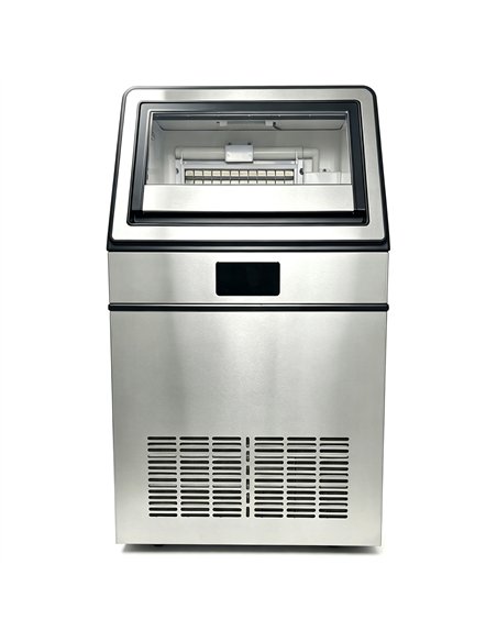 Commercial Freestanding Cube Ice Maker 55kg/24h with 20kg Storage Bin | Stalwart DA-YA500A120F