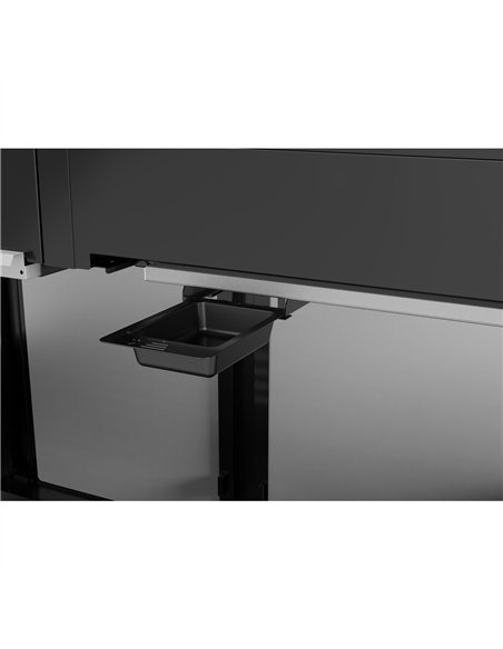 Commercial Gas &amp Charcoal Combo BBQ Grill with Double Hood, Cabinet &amp Side Shelves 1625×685×1230mm | Stalwart DA-E42ZJ10S4