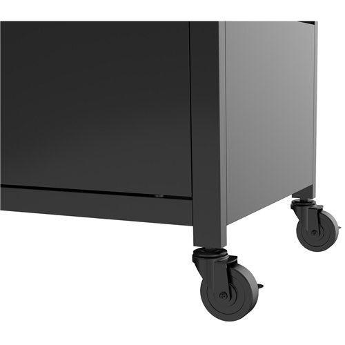 Commercial Gas &amp Charcoal Combo BBQ Grill with Double Hood, Cabinet &amp Side Shelves 1625×685×1230mm | Stalwart DA-E42ZJ10S4