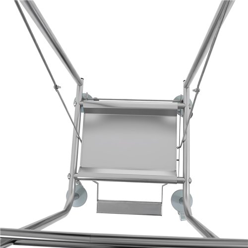 Commercial Stainless Steel Waste Bag Holder Trolley with Lid 580×470×960mm | Stalwart DA-STBH03