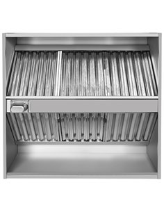 Commercial Island Canopy Hood with Stainless Steel Baffle Filters 1500 x 1300 x 350mm | Stalwart DA-CH20150S