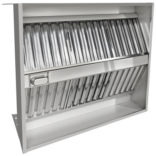 Commercial Island Canopy Hood with Stainless Steel Baffle Filters 1500 x 1300 x 350mm | Stalwart DA-CH20150S