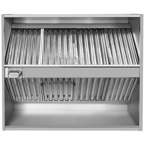 Commercial Island Canopy Hood with Stainless Steel Baffle Filters 2000 x 1300 x 350mm | Stalwart DA-CH20200S