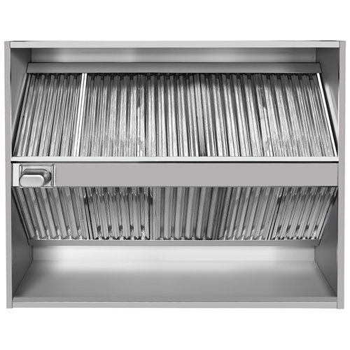 Commercial Island Canopy Hood with Stainless Steel Baffle Filters 2500 x 1300 x 350mm | Stalwart DA-CH20250S