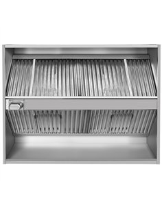 Commercial Island Canopy Hood with Stainless Steel Baffle Filters 3000 x 1300 x 350mm | Stalwart DA-CH20300S