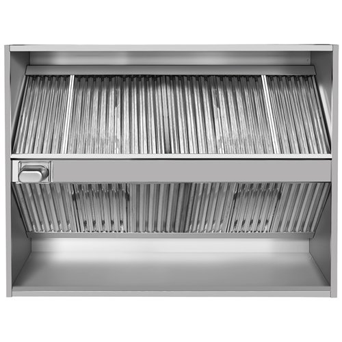 Commercial Island Canopy Hood with Stainless Steel Baffle Filters 3000 x 1300 x 350mm | Stalwart DA-CH20300S