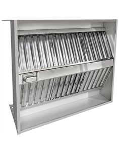 Commercial Island Canopy Hood with Stainless Steel Baffle Filters 3000 x 1300 x 350mm | Stalwart DA-CH20300S 2