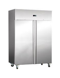 Commercial Refrigerator 1150 Litres Upright Stainless Steel Twin Door 1480x730x2010mm Fan Assisted Cooling | Stalwart DA-THL1180