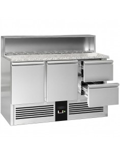Premium Refrigerated Granite Prep Counter 2 drawers 2 Door Fridge 405 Ltr | Stalwart 2