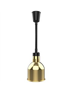 Single Head Hanging Warming Lamp Infrared Food Warmer Ø170×261mm Gold Finish | Stalwart DA-S1205 2