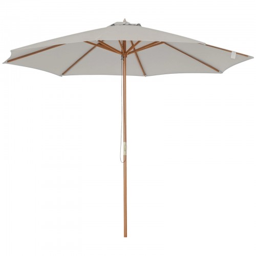 Garden Parasol 2.7m x 2.5m Diameter Cream Beige Heavy Duty