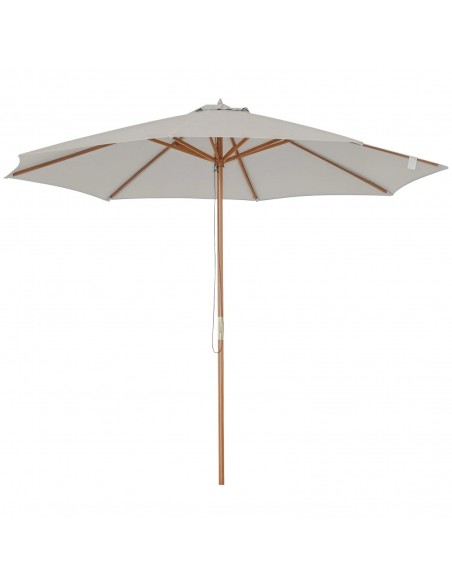 Garden Parasol 2.7m x 2.5m Diameter Cream Beige Heavy Duty