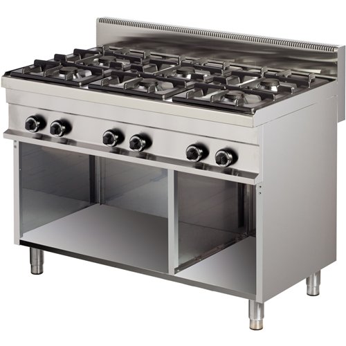 Gas cooker Open base 6 burners 36.0kW | Stalwart DA-Hotmax 700 GR731