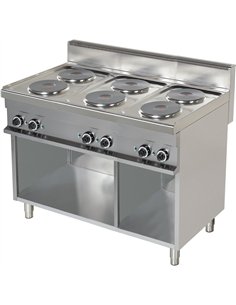 Electric cooker Open base 6 plates 15.6kW | Stalwart DA-Hotmax 700 ER731