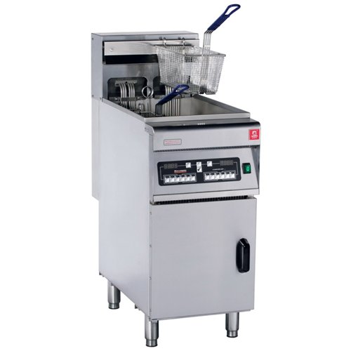 Professional Free standing Electric Fryer Single tank 18kW 28 litres Programmable | Stalwart DA-DF28LD