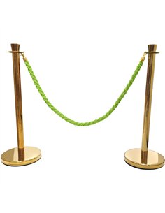 Green Braided Stanchion Rope with Gold ends 1.5m | Stalwart DA-BR01GG