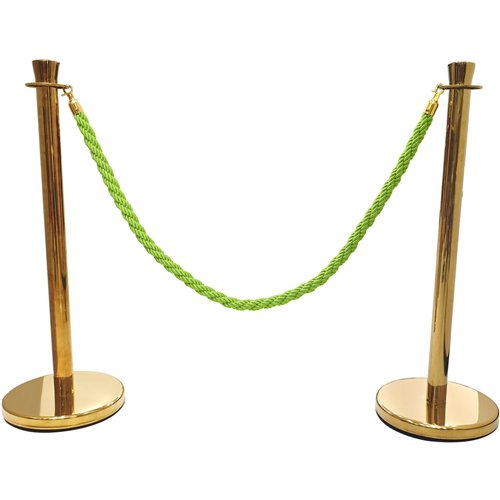 Green Braided Stanchion Rope with Gold ends 1.5m | Stalwart DA-BR01GG