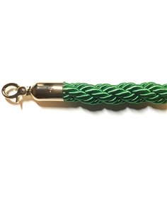 Green Braided Stanchion Rope with Gold ends 1.5m | Stalwart DA-BR01GG 2