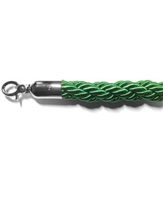 Green Braided Stanchion Rope with Silver ends 1.5m | Stalwart DA-BR01GS 2