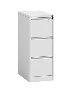 Professional 3 Drawer Filing Cabinet 460 x 600 x 1015mm White | Stalwart DA-HDKF03WHITE