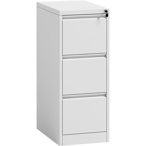 Professional 3 Drawer Filing Cabinet 460 x 600 x 1015mm White | Stalwart DA-HDKF03WHITE