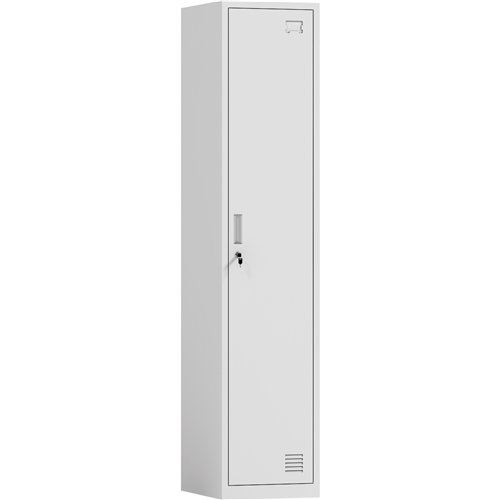 Commercial White Single Door Locker 380x450x1800mm | Stalwart DA-HDGZ01WHITE