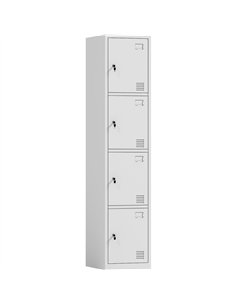 Commercial White 4 Door Locker 380x450x1800mm | Stalwart DA-HDGZ04WHITE