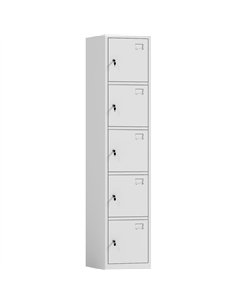 Commercial White 5 Door Locker 380x450x1800mm | Stalwart DA-HDGZ05WHITE