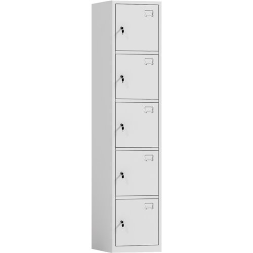 Commercial White 5 Door Locker 380x450x1800mm | Stalwart DA-HDGZ05WHITE