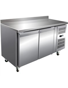 Commercial Refrigerated Counter with Upstand 2 Doors Depth 700mm | Stalwart DA-THP2200TNEC
