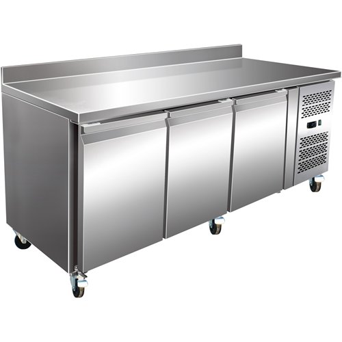 Commercial Refrigerated Counter with Upstand 3 Doors Depth 700mm | Stalwart DA-THP3200TNEC
