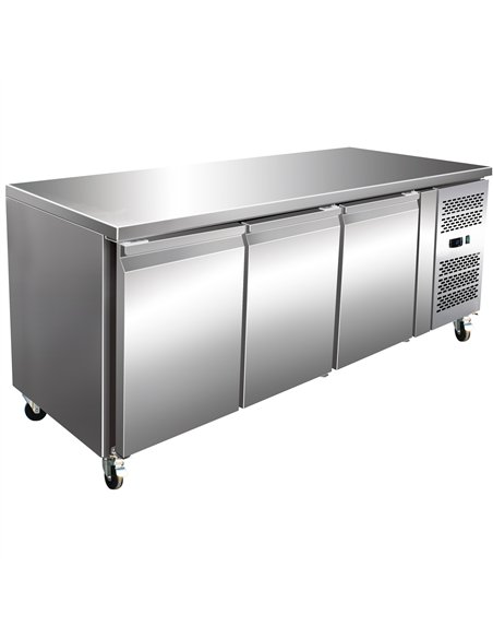 Commercial Freezer Counter Ventilated 3 Doors Depth 600mm | Stalwart DA-THSNACK3100BTEC