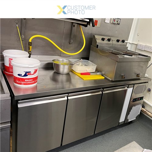 Professional Refrigerated Counter 3 Doors Depth 600mm | Stalwart DA-THSNACK3100TNEC