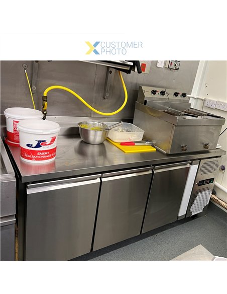 Professional Refrigerated Counter 3 Doors Depth 600mm | Stalwart DA-THSNACK3100TNEC