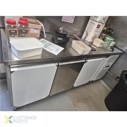 Professional Refrigerated Counter 3 Doors Depth 600mm | Stalwart DA-THSNACK3100TNEC