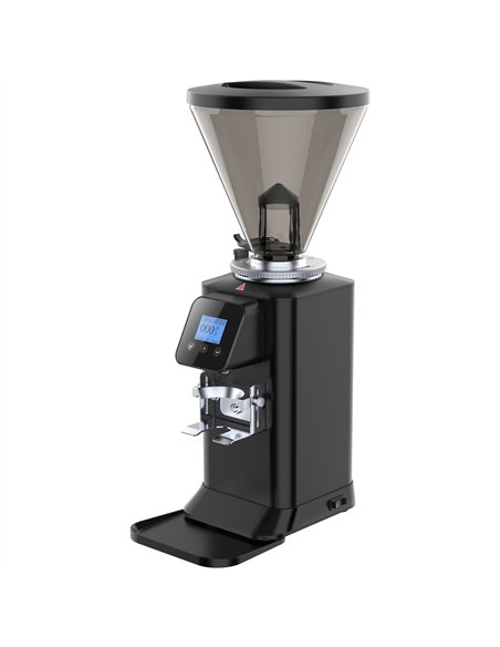 Commercial On-Demand Coffee Grinder with Digital Display, 1kg Hopper and 64mm Burrs Black Finish | Stalwart DA-CCG102