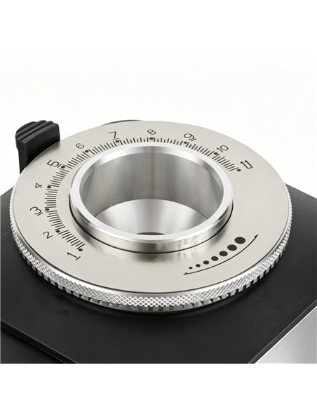 Commercial On-Demand Coffee Grinder with Digital Display, 1kg Hopper and 64mm Burrs Silver Finish | Stalwart DA-CCG104