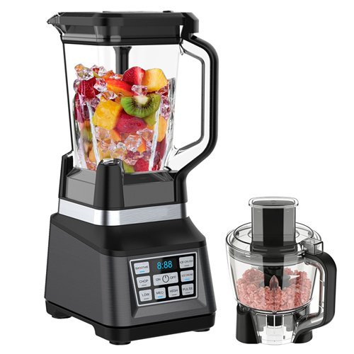 Commercial Blender / Food Processor with Digital Controls, 2L Jug and Preset Programmes Black Finish | Stalwart DA-CCG106