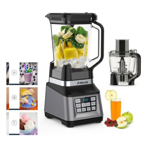 Commercial Blender / Food Processor with Digital Controls, 2L Jug and Preset Programmes Black Finish | Stalwart DA-CCG106