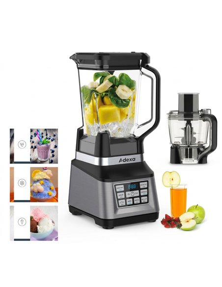 Commercial Blender / Food Processor with Digital Controls, 2L Jug and Preset Programmes Black Finish | Stalwart DA-CCG106