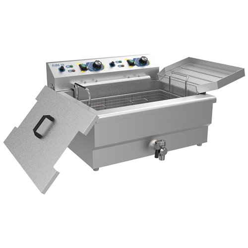 Commercial Electric Countertop Fryer 6kW Twin Tank | Stalwart DA-VEF301V